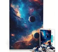 Rompecabezas de 1000 Piezas para Adolescentes Nebulosa con Planetas y Estrellas Juego práctico Que Mejora la Memoria cumpleaños y Navidad 38x26cm