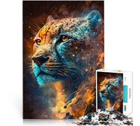 Rompecabezas de 1000 Piezas para Adolescentes Nebulosa Guepardo Entrena tu Cerebro y Tus Manos Regalos de cumpleaños, Regalos, Arte Mural 52x38cm