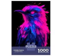 Rompecabezas De 1000 Piezas para Adolescentes Neon Bird Digital Art Rompecabezas para Adultos Juguetes De Bricolaje Difícil Difícil Diversión En El Hogar Actividades, 52x38cm/1000pcs