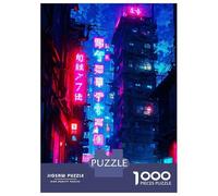 Rompecabezas De 1000 Piezas para Adolescentes Neon City Rompecabezas para Adultos Juego Práctico Pero Divertido Y Humorístico para Cumpleaños, Navidad 52x38cm/1000pcs