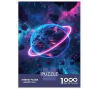 Rompecabezas De 1000 Piezas para Adolescentes Neon Galaxy Planet Wall Art Rompecabezas para Adultos Juego Práctico Mejora La Memoria Regalo De Cumpleaños, Regalos, 70x50cm/1000pcs