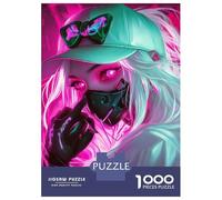 Rompecabezas De 1000 Piezas para Adolescentes Neon Glow Masked Beauty Rompecabezas Juguetes DIY Pero Divertidos Y Humorísticos Cumpleaños Y Navidad 52x38cm/1000pcs