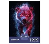 Rompecabezas De 1000 Piezas para Adolescentes Neon Lion Digital Art Rompecabezas para Adultos Juegos Familiares Mejora La Memoria Cumpleaños Y Navidad 38x26cm/1000pcs