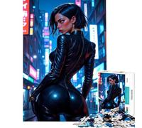 Rompecabezas de 1000 Piezas para Adolescentes Neon Noir Vigilante Ayuda a ejercitar el Cerebro el análisis y la lógica Juegos educativos para Mayores de 14 años (50x75cm)