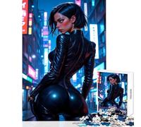 Rompecabezas de 1000 Piezas para Adolescentes Neon Noir Vigilante decoración del hogar Juguetes Regalos para Mujeres y Hombres Juego Imposible colección de Artistas Bellas Artes tamaño 38x26cm