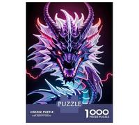 Rompecabezas De 1000 Piezas para Adolescentes Neon Purple Dragon Rompecabezas para Adultos Juego Familiar Análisis Y Lógica Actividades Divertidas En Casa 70x50cm/1000pcs