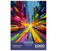 Rompecabezas De 1000 Piezas para Adolescentes Neon Rush - City Lights in Motion Rompecabezas para Adultos Juego Práctico Decoración De Pared Oferta como Regalos para Toda La Familia 52x38cm/1000pcs
