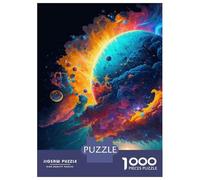 Rompecabezas De 1000 Piezas para Adolescentes Neon Space Planets Rompecabezas Juegos Relajantes Decoración De Pared Regalos Y Cumpleaños Únicos 38x26cm/1000pcs
