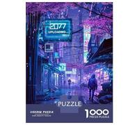 Rompecabezas De 1000 Piezas para Adolescentes Neon Tokyo City of 2077 Rompecabezas para Adolescentes Juego De Ingenio Regalos para Mujeres Actividades Divertidas En Casa 52x38cm/1000pcs