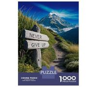 Rompecabezas De 1000 Piezas para Adolescentes Never Give Up Rompecabezas para Adultos Juegos De Relajación Desafío Difícil Regalo De Cumpleaños, Regalos, 70x50cm/1000pcs
