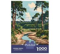 Rompecabezas De 1000 Piezas para Adolescentes New Forest England Vintage Rompecabezas para Adultos Juego De Ingenio para Mejorar La Memoria Regalos para Amigos Y Familiares 52x38cm/1000pcs