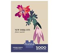 Rompecabezas De 1000 Piezas para Adolescentes New York City Flower Market Art Rompecabezas para Adultos Juegos Divertidos Regalos para Mujeres Desafiantes De Completar 52x38cm/1000pcs