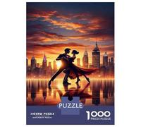 Rompecabezas De 1000 Piezas para Adolescentes New York City Sunset Dance Poster Rompecabezas para Adolescentes Juego De Ingenio Una Obra De Arte Diversión En Casa Actividades, 38x26cm/1000pcs