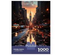 Rompecabezas De 1000 Piezas para Adolescentes New York Manhattan Streets Rompecabezas para Adultos Juegos Familiares Corte De Precisión Regalos Y Cumpleaños Únicos 52x38cm/1000pcs