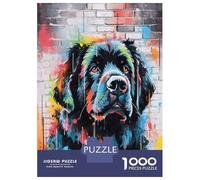 Rompecabezas De 1000 Piezas para Adolescentes Newfoundland Dog Graffiti Rompecabezas para Adultos Juegos Familiares Mejora La Memoria Cumpleaños Y Navidad 70x50cm/1000pcs