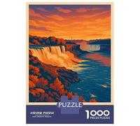 Rompecabezas De 1000 Piezas para Adolescentes Niagara Falls Travel Rompecabezas para Adultos Juguetes Antiestrés Ensamblaje De Patrones Desafiante De Completar 38x26cm/1000pcs