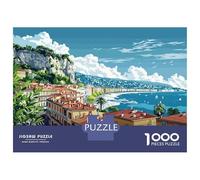 Rompecabezas De 1000 Piezas para Adolescentes Nice, France Cityscape Rompecabezas para Adolescentes Juego Práctico Desafío Difícil Oferta como Regalo para Toda La Familia 52x38cm/1000pcs