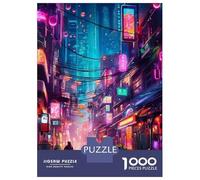 Rompecabezas De 1000 Piezas para Adolescentes Night City Landscape 2 Rompecabezas para Adultos Juegos Relajantes Decoración De Pared para Cumpleaños, Navidad 38x26cm/1000pcs