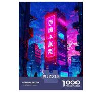 Rompecabezas De 1000 Piezas para Adolescentes Night City Neon Rompecabezas para Adultos Juguete Decoración De Pared Una Obra De Arte Diversión En Casa Actividades, 70x50cm/1000pcs