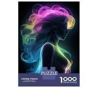 Rompecabezas De 1000 Piezas para Adolescentes Night Flashes Women Neon Rompecabezas para Adultos Juegos Familiares Vacaciones En Casa Matar El Tiempo Difícil Y Desafiante 38x26cm/1000pcs