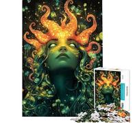 Rompecabezas de 1000 Piezas para Adolescentes NINFA Marina con Corona de Pulpo Rompecabezas para Adultos Juegos Divertidos para Toda la Familia Ideales para Reducir el estrés Regalos (tamaño 50x75cm)