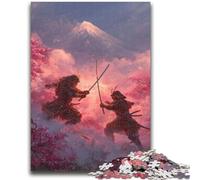 Rompecabezas de 1000 Piezas para Adolescentes: Ninja al pie del Monte Fuji Juguete Educativo antiestrés para Regalar a Familiares y Amigos (50x75cm)