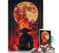 Rompecabezas de 1000 Piezas para Adolescentes: Ninja bajo la Luna, Juguete Educativo para aliviar el estrés, Regalo para Amigos y Familiares (tamaño 75x50cm)