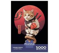 Rompecabezas De 1000 Piezas para Adolescentes Ninja Cat Rompecabezas para Adultos Juguetes Antiestrés Mejora La Memoria Gran Regalo para Jugar 70x50cm/1000pcs