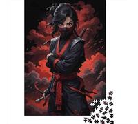 Rompecabezas De 1000 Piezas para Adolescentes Ninja Warrior Poster Rompecabezas para Adultos Juego De Ingenio Desafío Difícil Cumpleaños 38x26cm/1000pcs