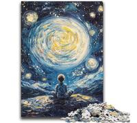 Rompecabezas de 1000 Piezas para Adolescentes, Niño bajo Las Estrellas, Juguete Educativo Intelectual descompresor, Regalo de Amigo Secreto, 50x75cm