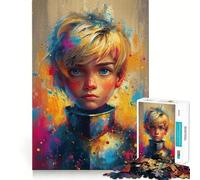 Rompecabezas de 1000 Piezas para Adolescentes,niño Rubio,Arte de Corte preciso,Juguete para ejercitar el Cerebro,Tiempo de Juego Relajante,Juego Divertido de cumpleaños 50x75cm