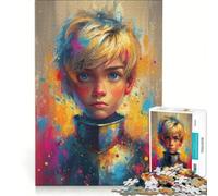 Rompecabezas de 1000 Piezas para Adolescentes: Niño Rubio, Juegos relajantes, Carrera de Velocidad con Las Manos, para cumpleaños y Navidad 38x52cm