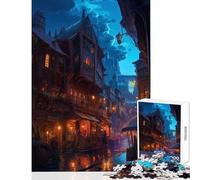 Rompecabezas de 1000 Piezas para Adolescentes Noche en la Taberna Juguete para decoración de Pared Regalo de cumpleaños Juego práctico Interesante para Reducir el estrés tamaño 38x52cm
