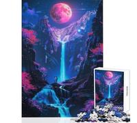 Rompecabezas de 1000 Piezas para Adolescentes Noches de neón serenas Juguetes antiestrés Grandes Regalos y Juguetes Juego de ingenio Entrena tu Cerebro y Tus Manos tamaño 38x26cm