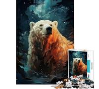Rompecabezas de 1000 Piezas para Adolescentes Noches de Osos Polares Rompecabezas para Adultos Juegos relajantes Desafío difícil cumpleaños (Tamaño 38x26cm)