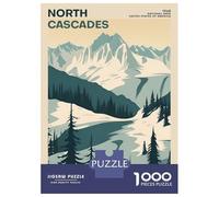 Rompecabezas De 1000 Piezas para Adolescentes North Cascades Park Poster Rompecabezas DIY Juguetes Mejora La Memoria Oferta como Regalo para Toda La Familia 70x50cm/1000pcs