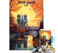 Rompecabezas de 1000 Piezas para Adolescentes Notre Dame de Paris Rompecabezas práctico para Adolescentes Juego de construcción de Patrones Regalos para Amigos y Familiares (tamaño 50x75cm)