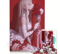 Rompecabezas de 1000 Piezas para Adolescentes: Novia de Anime con Espada, Juego Familiar, decoración de Pared, para Fortalecer el Amor Entre Parejas 38x26cm