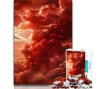 Rompecabezas de 1000 Piezas para Adolescentes, Nubes de Amor Coloridas, Ideal para Decorar tu Escritorio a Partir de 14 años (tamaño 75x50cm)