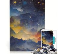 Rompecabezas de 1000 Piezas para Adolescentes: Nubes, Estrellas, Espacio, Collage, Juego Imposible, difícil y desafiante, cumpleaños y Navidad 38x26cm