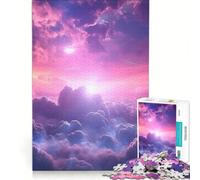 Rompecabezas de 1000 Piezas para Adolescentes Nubes místicas Brillantes Juego Educativo Ideal para Reducir el estrés cumpleaños 38x52cm