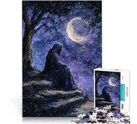 Rompecabezas de 1000 Piezas para Adolescentes Observador del Cielo Nocturno Juego Intelectual de Juguete Obra de Arte 38x26cm