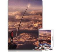 Rompecabezas de 1000 Piezas para Adolescentes: Observando el Lanzamiento de un Cohete Rompecabezas Familiar Decoración del hogar Ideas de Regalo Tamaño 38x52cm