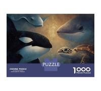 Rompecabezas De 1000 Piezas para Adolescentes Ocean Friends Painting Rompecabezas Juegos Divertidos para La Diversión Familiar Oferta como Regalos para Toda La Familia 52x38cm/1000pcs