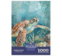 Rompecabezas De 1000 Piezas para Adolescentes Ocean Life Sea Turtle Rompecabezas Juegos Relajantes Análisis Y Lógica Juego Desafiante Regalos 70x50cm/1000pcs