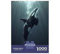 Rompecabezas De 1000 Piezas para Adolescentes Ocean Orca Whale Killer Rompecabezas para Adultos Juguete Decoración De Pared Mejora La Memoria Desafío Educativo 38x26cm/1000pcs
