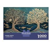 Rompecabezas De 1000 Piezas para Adolescentes Ocean Trees with Fish Art Print Rompecabezas para Adolescentes Juguetes Antiestrés Difícil Gran Regalo para Jugar 70x50cm/1000pcs