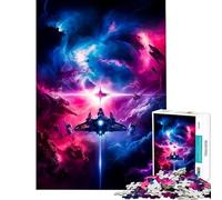 Rompecabezas de 1000 Piezas para Adolescentes Odisea de la Nave Espacial cósmica Juguetes adictivos para Cultivar la Paciencia Juegos relajantes y Carreras de Velocidad Un Regalo estupendo (38x52cm)