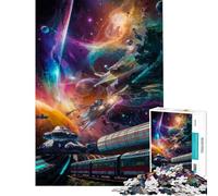 Rompecabezas de 1000 Piezas para Adolescentes Odisea Espacial Express Rompecabezas de 1000 Piezas para decoración del hogar Juguetes antiestrés (50x75cm)