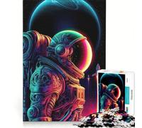 Rompecabezas de 1000 Piezas para Adolescentes odisea Espacial neón decoración de Pared de Juguete Divertido y con Humor Regalo de cumpleaños 38x26cm